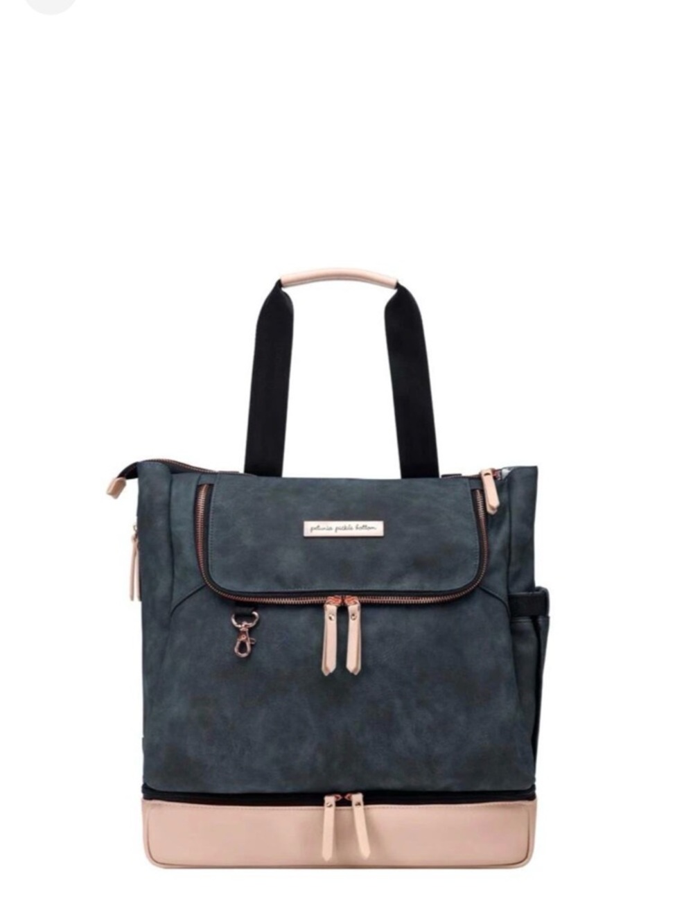 Petunia Pickle Bottom Navy and Blush Convertible Tote Bag